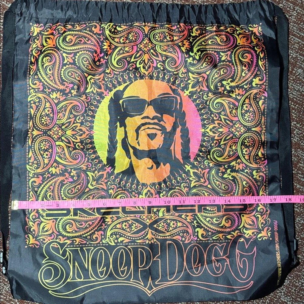 Snoop Dog for Sketchers black drawstring backpack